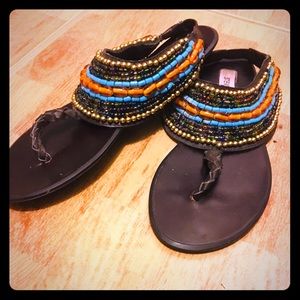💕💕 Steve Madden flat beaded sandals👡 👡
